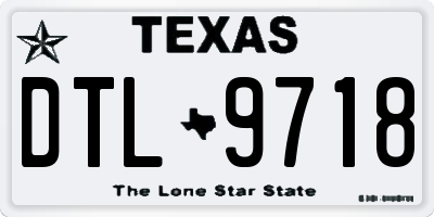 TX license plate DTL9718