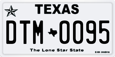 TX license plate DTM0095