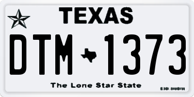 TX license plate DTM1373