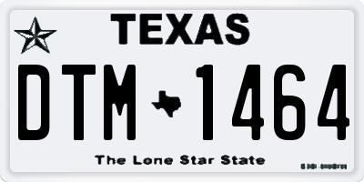 TX license plate DTM1464