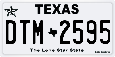 TX license plate DTM2595