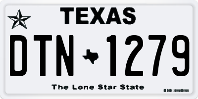 TX license plate DTN1279