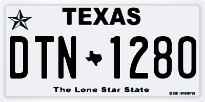 TX license plate DTN1280