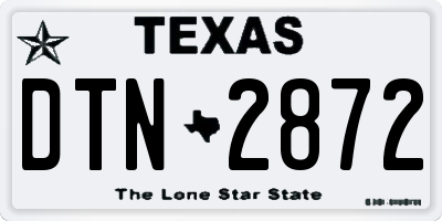 TX license plate DTN2872