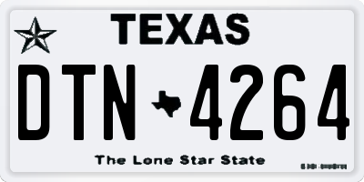 TX license plate DTN4264