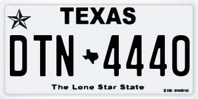 TX license plate DTN4440