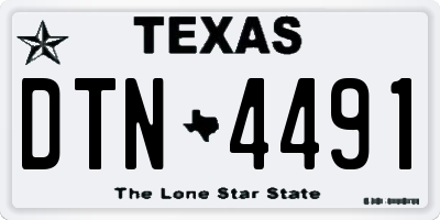 TX license plate DTN4491