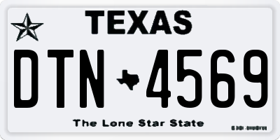 TX license plate DTN4569