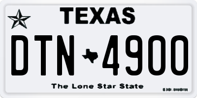 TX license plate DTN4900