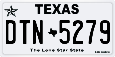 TX license plate DTN5279