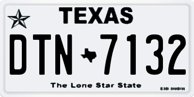TX license plate DTN7132