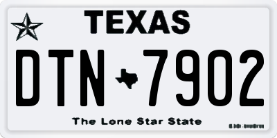 TX license plate DTN7902