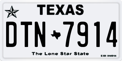 TX license plate DTN7914