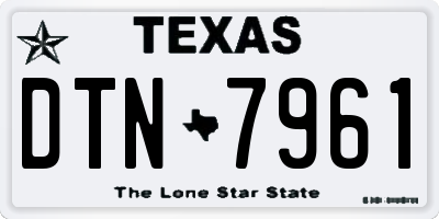 TX license plate DTN7961