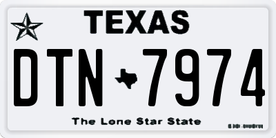 TX license plate DTN7974