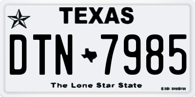 TX license plate DTN7985