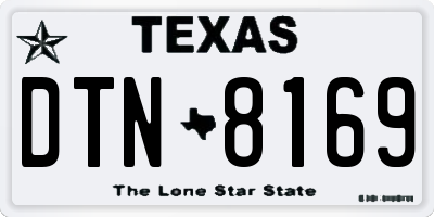TX license plate DTN8169
