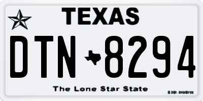 TX license plate DTN8294
