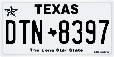 TX license plate DTN8397