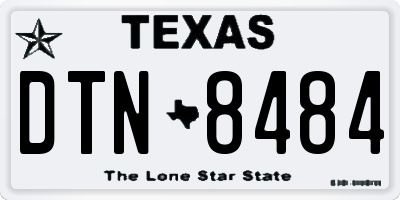 TX license plate DTN8484