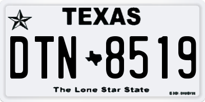 TX license plate DTN8519
