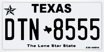 TX license plate DTN8555