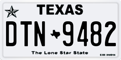 TX license plate DTN9482