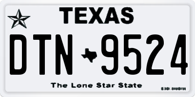 TX license plate DTN9524