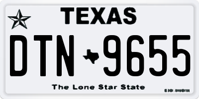 TX license plate DTN9655