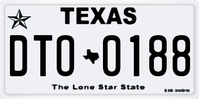 TX license plate DTO0188
