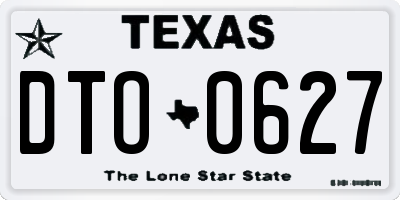 TX license plate DTO0627