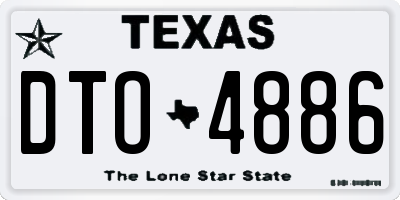 TX license plate DTO4886