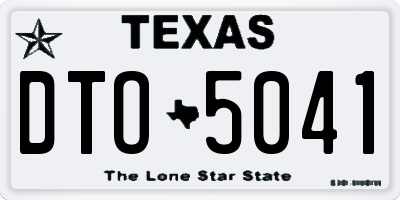 TX license plate DTO5041