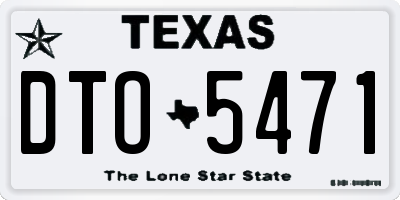 TX license plate DTO5471