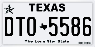 TX license plate DTO5586