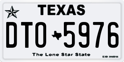 TX license plate DTO5976