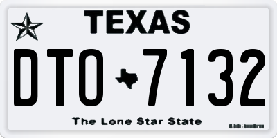 TX license plate DTO7132