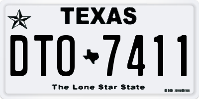 TX license plate DTO7411