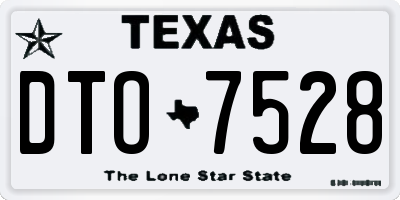 TX license plate DTO7528