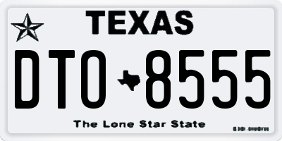 TX license plate DTO8555