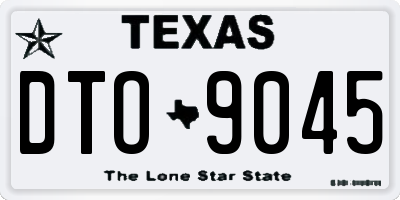 TX license plate DTO9045