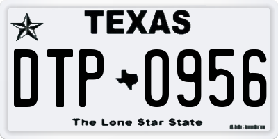 TX license plate DTP0956
