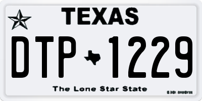 TX license plate DTP1229