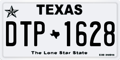TX license plate DTP1628
