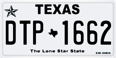 TX license plate DTP1662