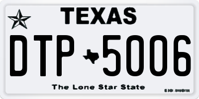 TX license plate DTP5006