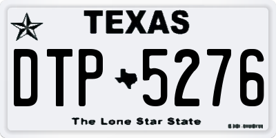 TX license plate DTP5276