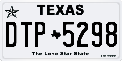 TX license plate DTP5298