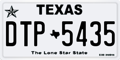 TX license plate DTP5435