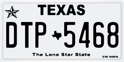 TX license plate DTP5468